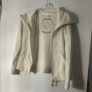 Michael Kors Women's Off-White Zip-Up Jacket